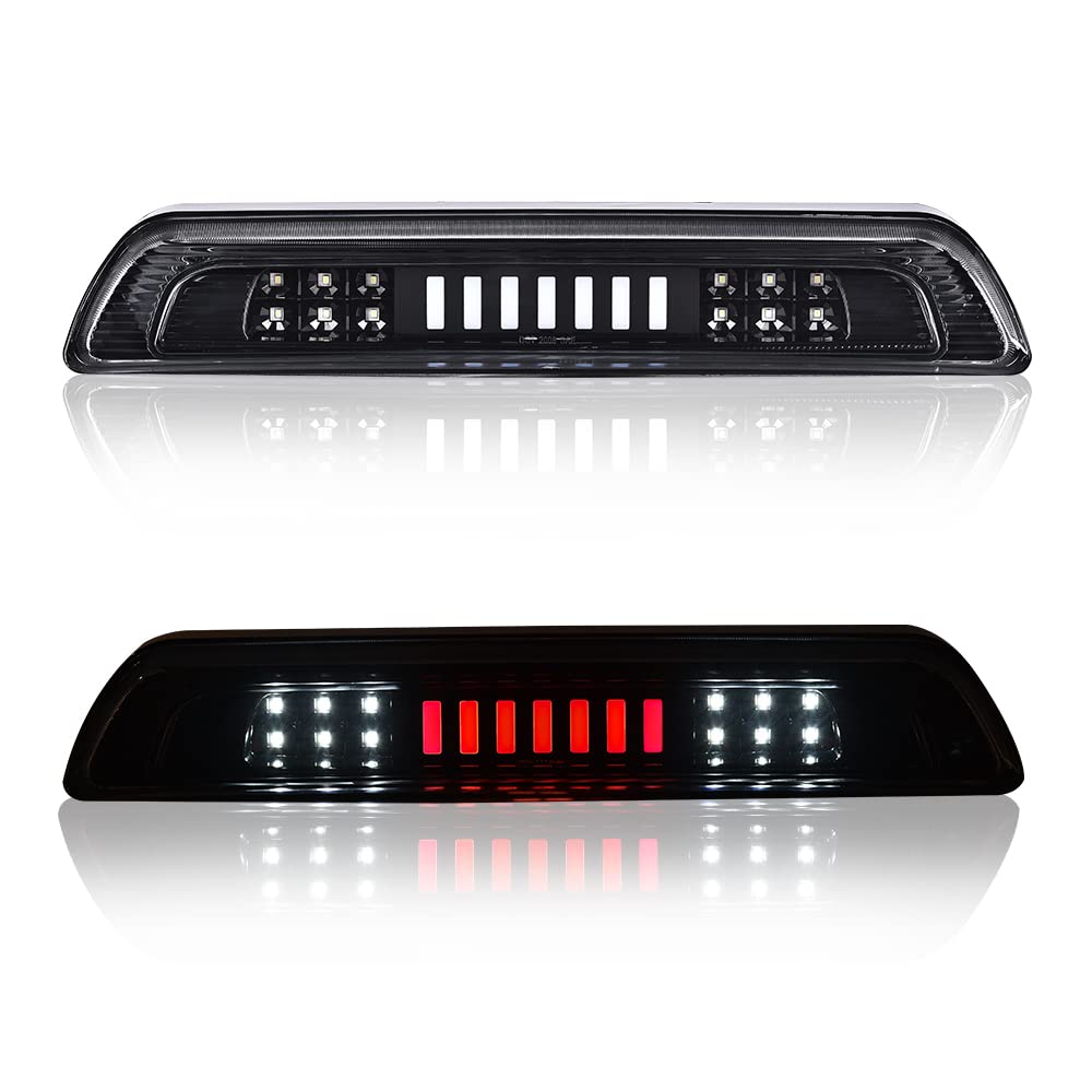CROSSDESIGN LED 3rd Brake Light Compatible with Toyota Tundra 2007-2018 Rear Tail Cargo Brake High Mount Light Clear Lens Black