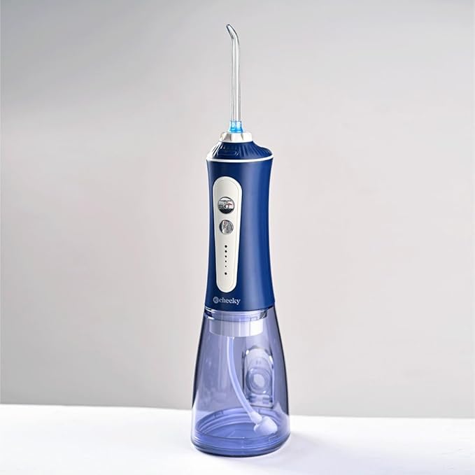 Cheeky Cordless Water Flosser with 5 Floss Heads, 5 Pressure Modes, and Rechargeable Battery, 300 mL Water Tank, Deep Tooth and Gum Cleaning
