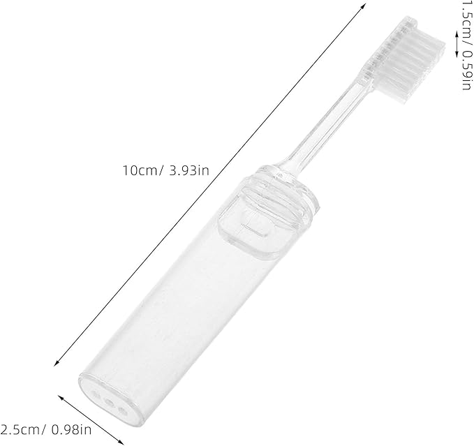 Folding Travel Toothbrush Set 10Pcs with Portable Toothbrush Case Soft Bristles Compact Storage for Camping Hiking and Daily Oral Care