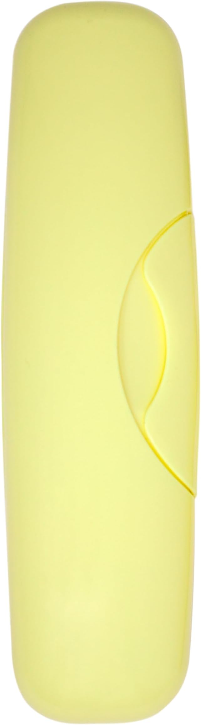 RADIUS Toothbrush Original Big Brush, BPA Free ADA Accepted - Right Hand - Lemon Yellow Brush with Lemon Yellow Case