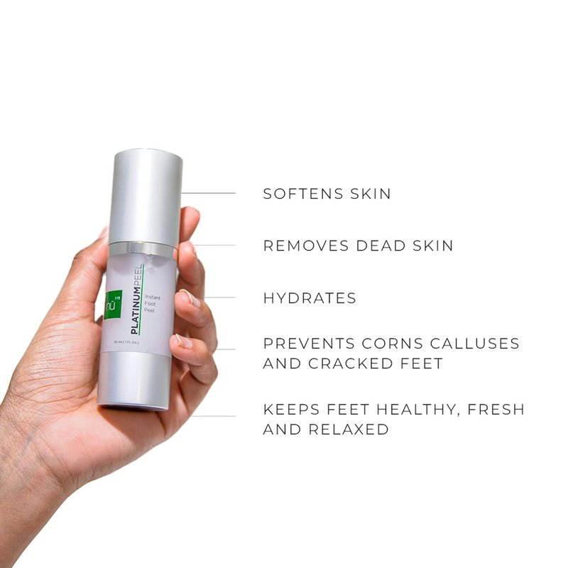 nu119 Platinum Instant Foot Peeling Spray – Professional-Grade Exfoliating Foot Peel for Dry, Cracked & Rough Skin – Callus & Dead Skin Remover – Fast-Acting Spray with Luxury Foot File