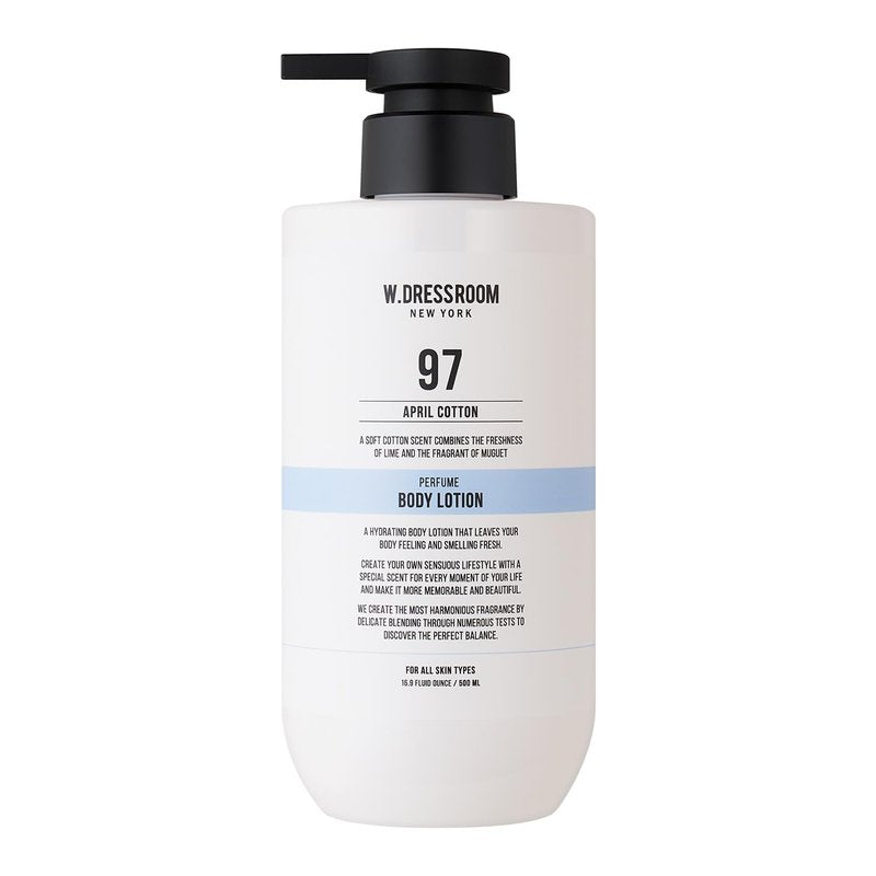 W.Dressroom No.97 April Cotton Perfume Body Lotion (16.9 fl oz, 500 ml)