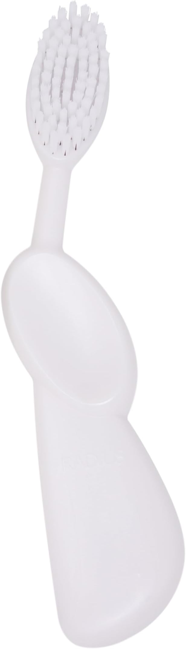 RADIUS Toothbrush Original Big Brush, BPA Free ADA Accepted - Right Hand - White Brush with White Case