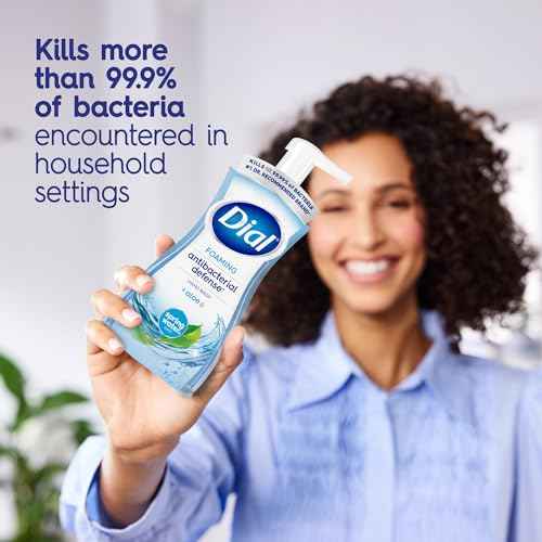 Dial Antibacterial Defense Foaming Hand Soap + Aloe, Spring Water Scent, 52 Fl Oz Hand Soap Refill, Dermatologist-Tested, Gentle on Skin