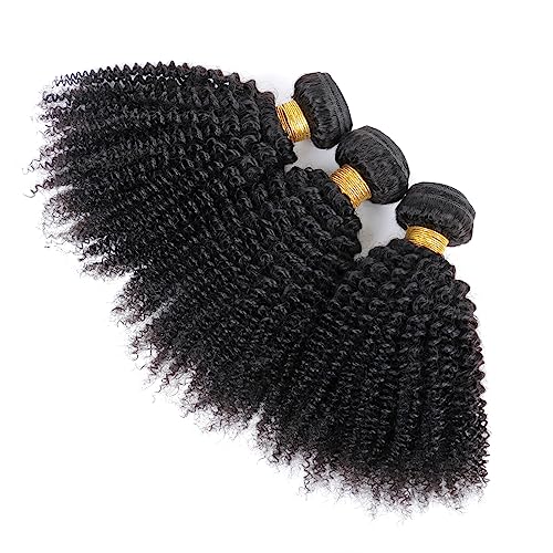 Afro Kinky Curly Hair Extensions 12 14 16 Inch Unprocessed Virgin 100% Human Hair Bundles for Black Women