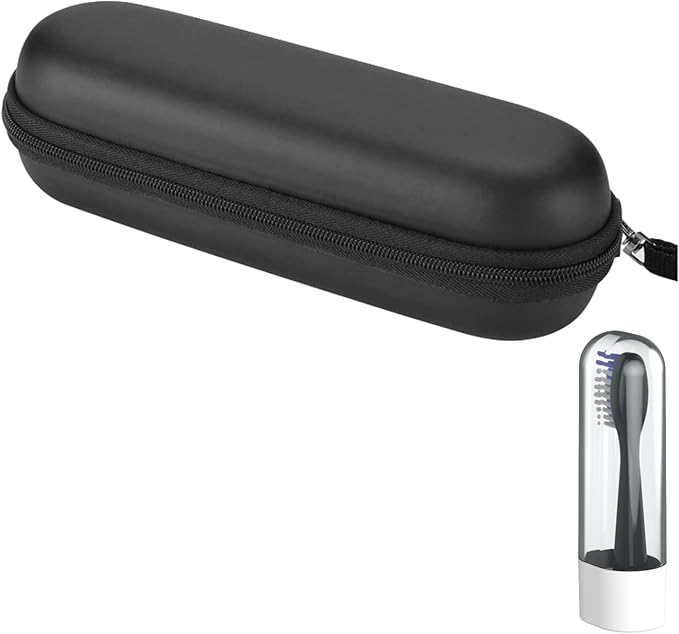 Hard Electric Toothbrush Travel Case, Portable EVA Carrying Bag Fits Charger & Toothpaste, Compatible with Oral-B Pro 1000 5000 iO Series & Philips Sonicare 4100 5100 (Black)