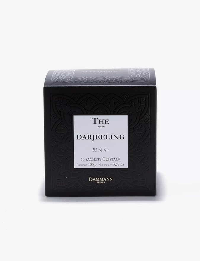 Dammann Freres Sachets, Darjeeling Tea Bags, Premium Gourmet French Black Tea, 50 Count (Single Pack)
