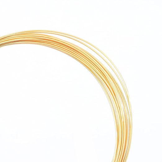 18K Gold Plated Wire 0.6mm 5 Meters Bead Cord for Bracelet Necklace Charm Beading Jewelry Making Findings