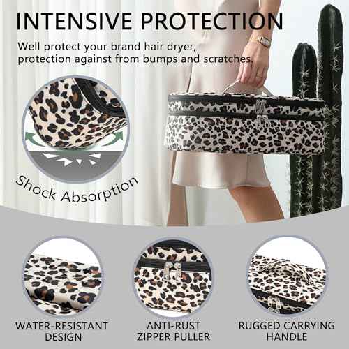 Double-Layer Carrying Case Apply to Revlon One-Step Hair Dryer, Travel Bag for Hair Volumizer/Styler,Water Resistant Storage Organizer Box,Compatible with FlexStyle Attachment (Bag Only)