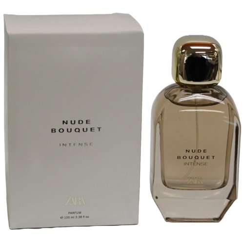 Zara Nude Bouquet Intense Women's Perfume Parfum 100ml (3.4 fl oz) Delicate Floral Bouquet with Bergamot, Peach, Iris & Vanilla Fresh, Elegant & Long-Lasting Scent