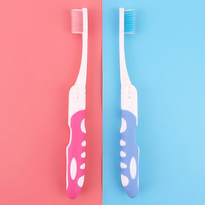 EasyHonor Folding Toothbrush - Soft Potable Travel Size, Individually Wrapped for Home, School, Camping Supplies(12 Pcs)