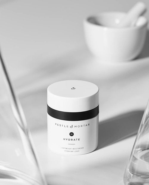 Pestle & Mortar Hydrate - Lightweight Anti Ageing Face Moisturizer Formulated with Peptide Technology and Squalane. Softens, Firms and Hydrates the Skin Without Clogging Pores - 50ml