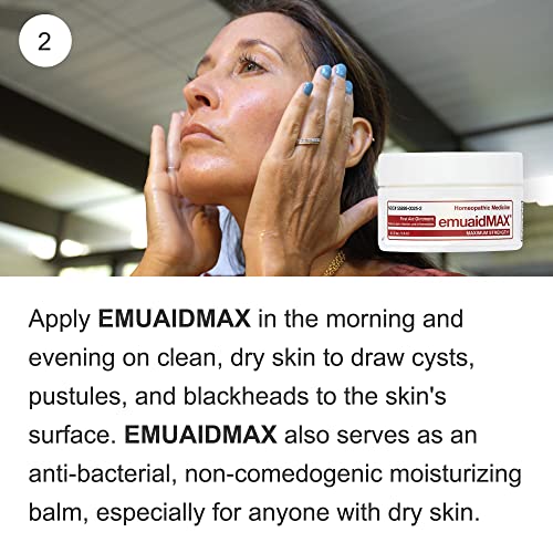 EMUAID Acne Erasing Trio - Therapeutic Moisture Bar, Overnight Acne Solution, EMUAIDMAX First Aid Ointment - Skincare Set Targets Cystic Acne, Clears Blackheads, Helps Improve Acne Scars & Blemishes
