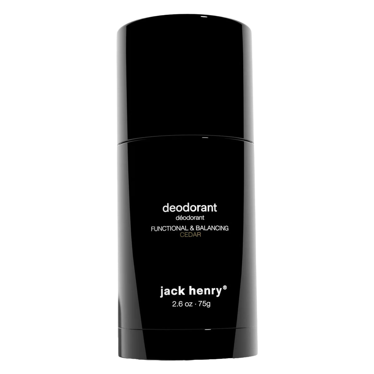 Jack Henry Natural Deodorant for Men and Women, Vegan Deodorant with Shea Butter Magnesium, Zinc and Probiotics, Coconut MCT, Aluminum-Free, Baking-Soda-Free, Cedar Scent, 2.65 oz