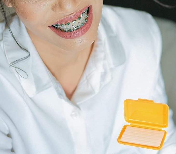 OBTANIM 12 Pack Blue Braces Wax Dental Care Orthodontic Wax for Braces Wearer