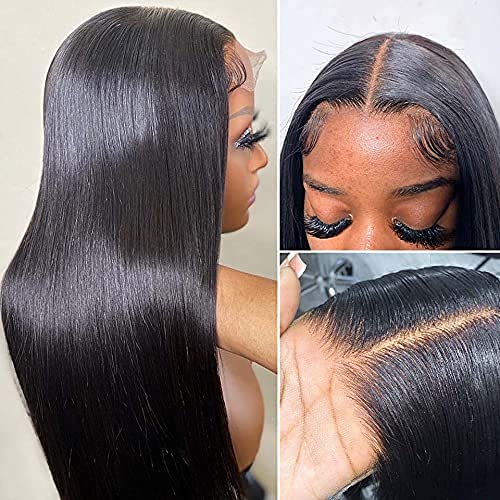 Mariska Lace Front Wigs Human Hair Straight 4x4 Closure wigs for Black Women 150% Density (22INCH)