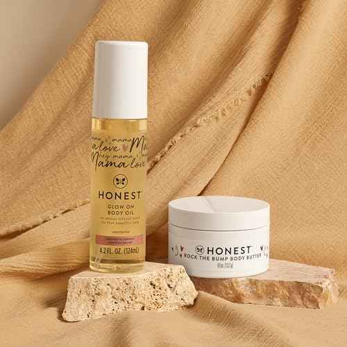 The Honest Company Honest Mama Body and Belly Bump Love Bundle Moisturizing Plant Based Oil and Stretch Mark Butter Cream