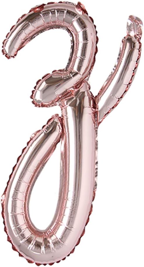 18 Inch Rose Gold Happy Birthday Balloons - Lowercase Letters Handwriting Style Balloons for Birthday Party Decoration