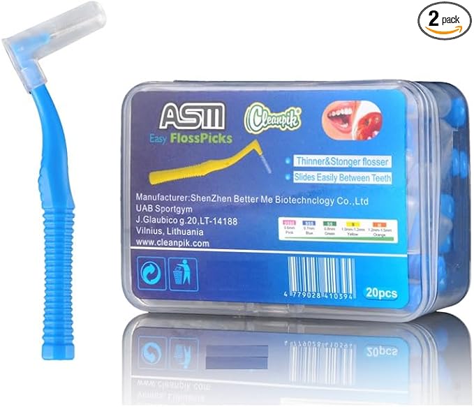 Interdental Angled Brush, Blue, 20 Each (Pack of 2) 1
