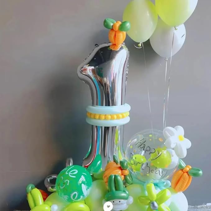 40 inch Silver Number Balloon Giant Foil Helium Balloons Silver Number 8 Balloon for 8th Birthday Party Anniversary Decorations Supplies
