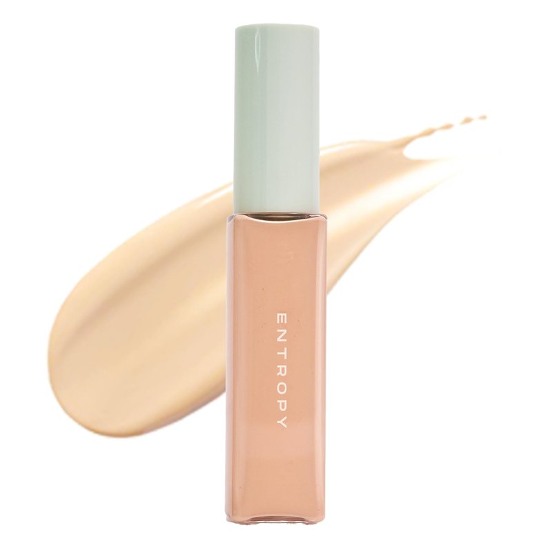 ENTROPY MAKEUP Organza Fit Spatula Foundation, Sheer to Medium Coverage, Built-In Spatula Applicator, Natural Finish, Flawless Skin, Long-Lasting Ultra Lightweight, Korean Makeup, #22.8