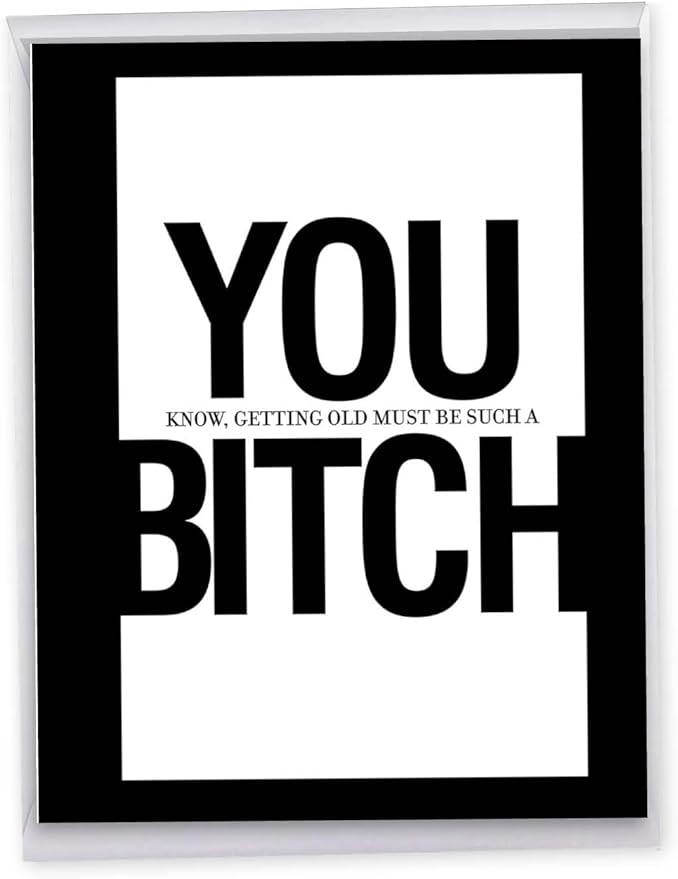NobleWorks Jumbo Funny Birthday Greeting Card 8.5 x 11 Inch with Envelope (1 Pack) Big, Jumbo Bday You B... J8672