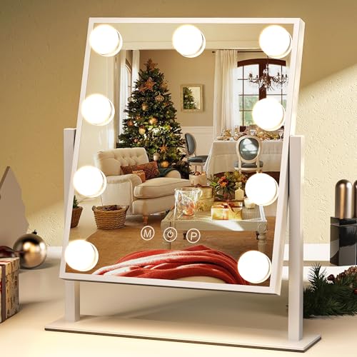ZL ZELing Vanity Mirror with Lights,Makeup Mirror with Lights,Light up Mirrors with Smart Touch 3 Colors Dimmable,Mirror with Lights with 360¡Æ Rotation