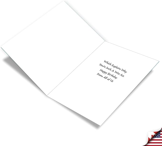 NobleWorks Jumbo Hysterical Birthday Greeting Card From Us 8.5 x 11 Inch with Envelope (1 Pack) Oversize Jumbo Bday Age Wisdom J8576BDG-US