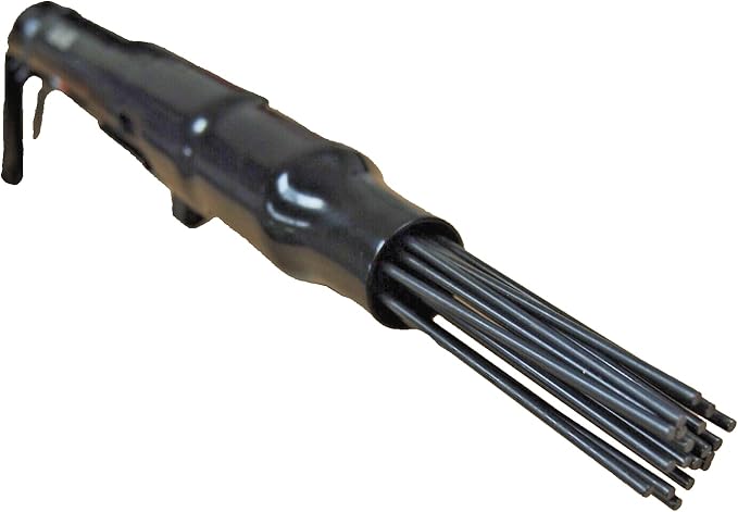 SLAIR 18" Pneumatic Needle Scaler - 5000 BPM with 19 Heat-Treated Needles, Removes Paint, Rust & Welding Slag - Adjustable Bayonet Lock, 1/4" NPT Air Inlet (Includes Oil Can & Connector, Model XX558)