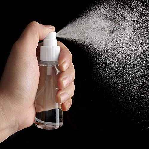 ZEROFIRE 2 Pack Spray Bottles 1oz Clear Plastic Empty Refillable Mini Spritzer for Travel, Cleaning, Gardening, Skin Care Atomizer for Essential Oils, Perfume