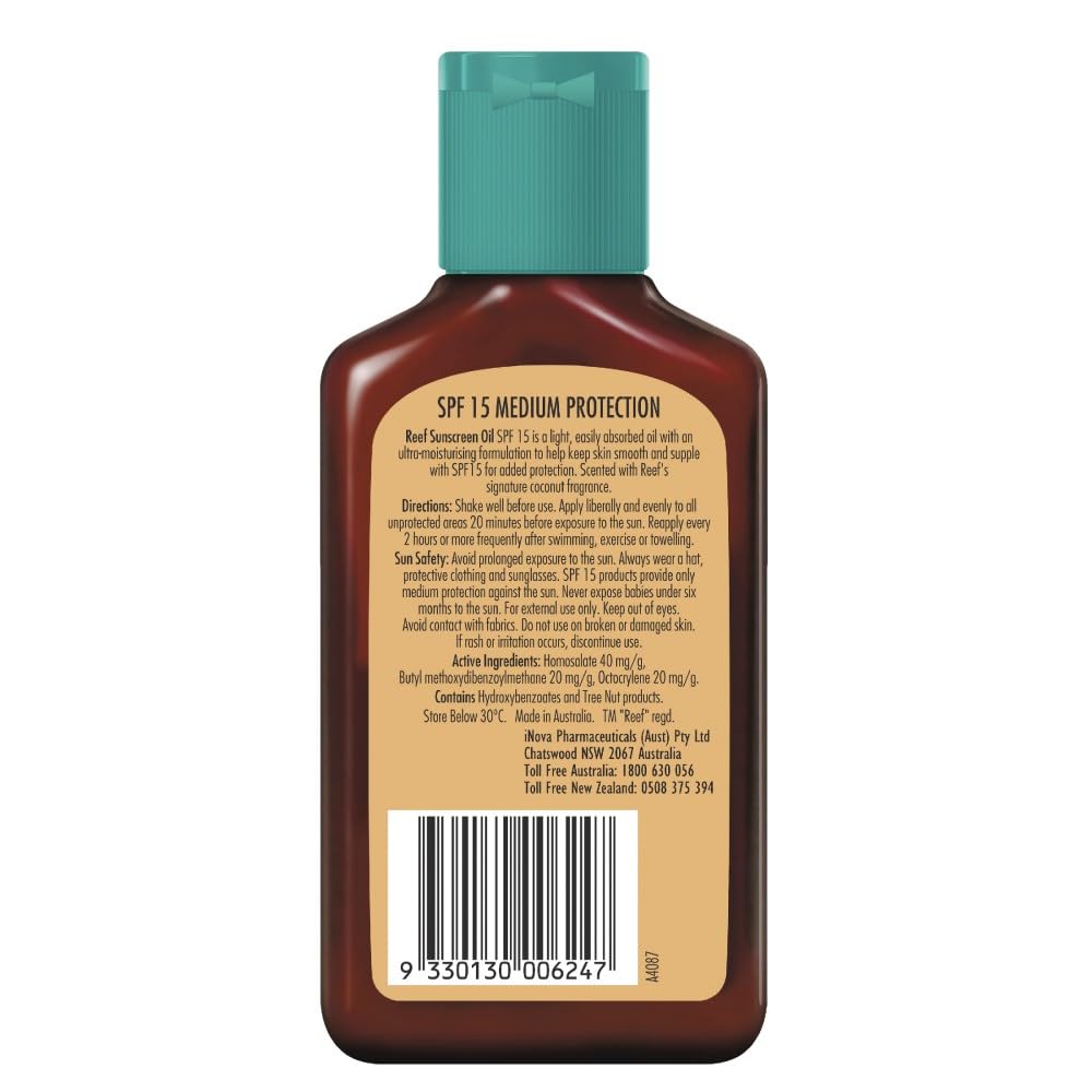 Reef Dark Sun Tan Oil Coconut 125ml (SPF15)