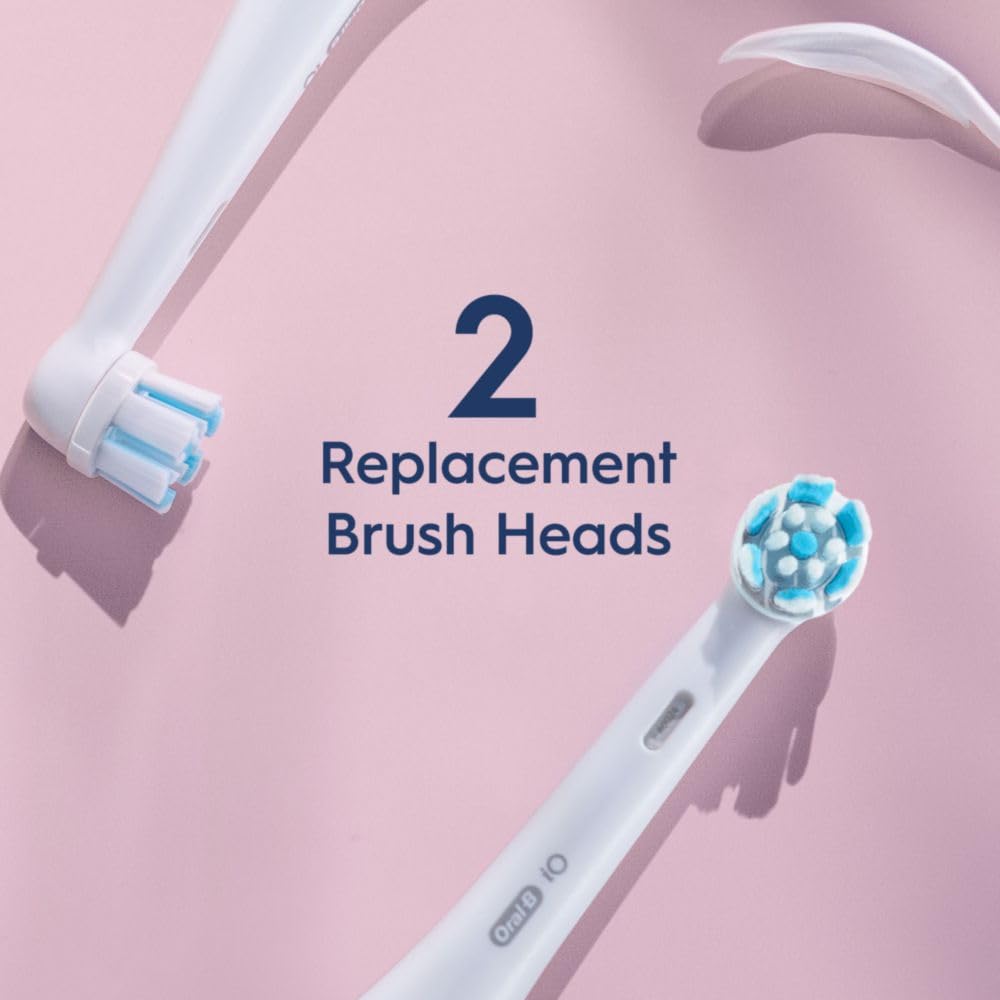 Oral-B iO Series Gentle Care Electric Toothbrush Replacement Brush Heads for an Oral-B Electric Toothbrush, 2 Count, White