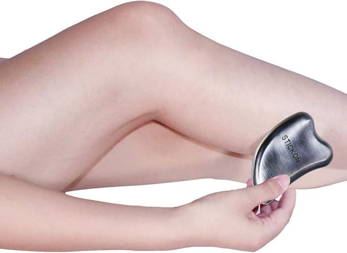 STICKON Stainless Steel Gua Sha Scraping Massage Tool Set IASTM Tools Great Soft Tissue Mobilization Tool (Q Shape)