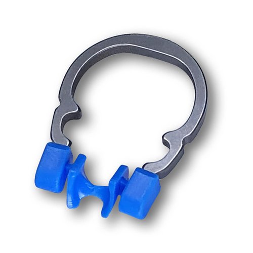 Dental Sectional Matrix Ring Clamp Spring Clip, Autoclavable Nickel Titanium Orthodontic Clamp Rings, Contoured Matrices System for Pre and Post Molars. (R2 Blue+Orange)