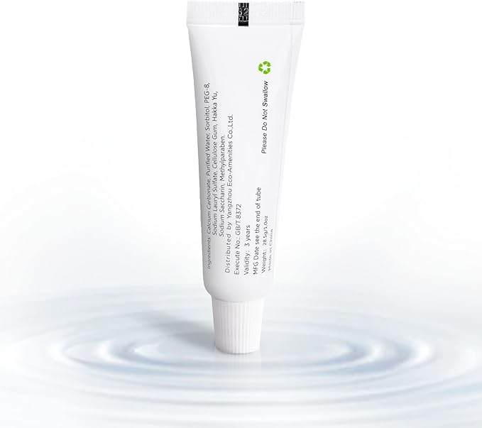ECO amenities Travel Toothpaste Tubes - TSA-Approved Bulk Toothpaste - Peppermint Flavor Mini Pack - Travel Hygiene Kit Bulk - 0.2 Oz Tube