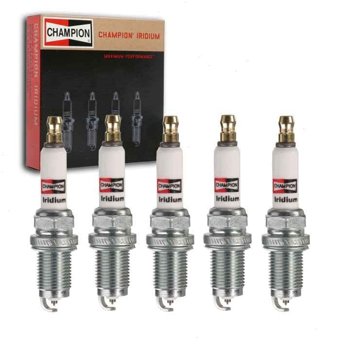 5 pc Champion Iridium Spark Plugs compatible with Volkswagen Passat 2.5L L5 2012-2014