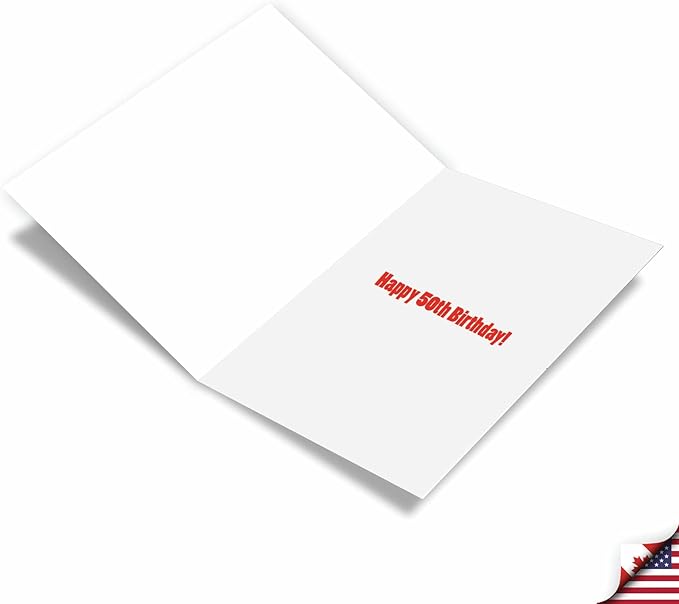 NobleWorks - 50th Milestone Birthday Greeting Card with 5 x 7 Inch Envelope (1 Card) Bday Welcome to AARP 4869Z