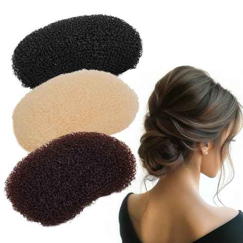 3PCs Volumizing Hair Sponge Inserts with Puff Cushion Clips ? Hair Styling Tools for Adding Volume and Fullness for Women and Girls