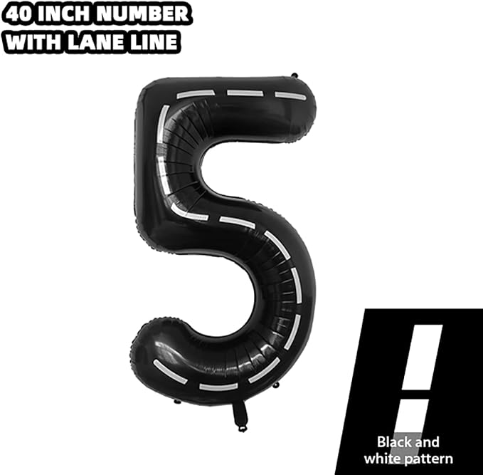 134pcs Balloons Race Car Birthday Party Supplies Decorations for Boys - Racing car Theme Party Supplies Happy Birthday Racecar Number Balloons Garland Kit Vroom Birthday Party Decorations