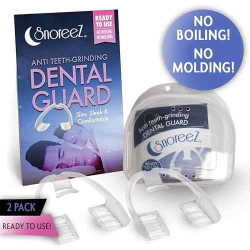 Anti Teeth-Grinding Dental Guard-Ready to use-No Boiling or Molding, Slim, Sleek and Comfortable Works for Upper and Lower Jaw, relieves pain and corrects TMJ and Bruxism