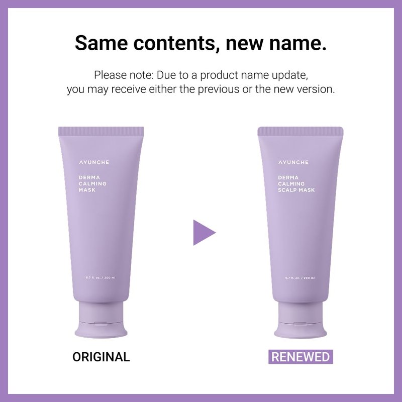 AYUNCHE Derma Calming Hair Mask 6.7 fl. oz. (200ml) [For Dry & Sensitive Scalp] | Moisturizing and Soothing Hair Pack | Vegan Hair Mask | Korean Salon Brand