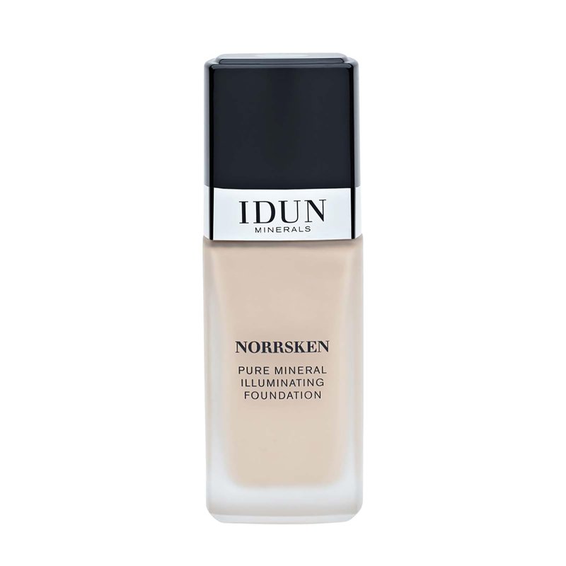 IDUN Minerals Liquid Norrsken Foundation - Silky Smooth Coverage - Luminous, Dewy Finish for Dry and Dull Skin - Water Resistant and Vegan Makeup - 201 Jorunn - Neutral Extra Light - 1.01 oz