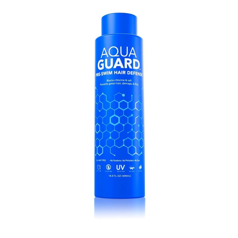 AQUA GUARD Pre-Swim Hair Defense | Family Size for More Swims Per Bottle | Prevents Chlorine Damage + Softens Hair While Swimming | Made in California | 16.9 oz