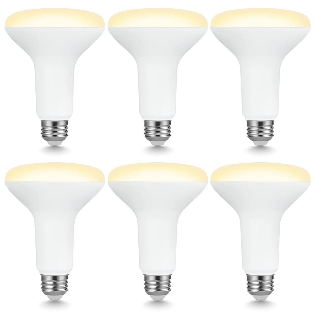 Sigalux BR30 Indoor LED Flood Bulbs for Recessed Cans, 7.5W (65W Replacement), 650LM, Soft White 2700K, Smooth Dimming, CRI 80, 110° Wide Beam, E26 Medium Base, Energy-Saving Lighting, 6 Pack
