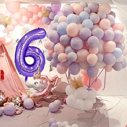 TONIFUL 40 Inch Purple Large Numbers Balloon 0-9 Birthday Party Decor,Foil Mylar Big Number Balloon Digital 5 for Birthday Party,Wedding, Bridal Shower Engagement Photo Shoot, Anniversary