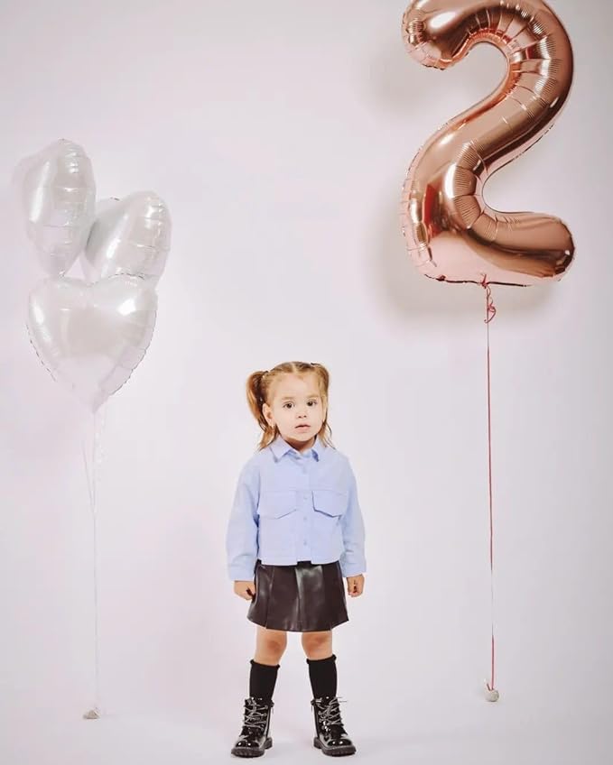 Rose Gold Number 9 Balloon 40 Inch, 9 Balloon Number, 9th Birthday Decorations, Rose Gold Party Supplies for Boys Girls