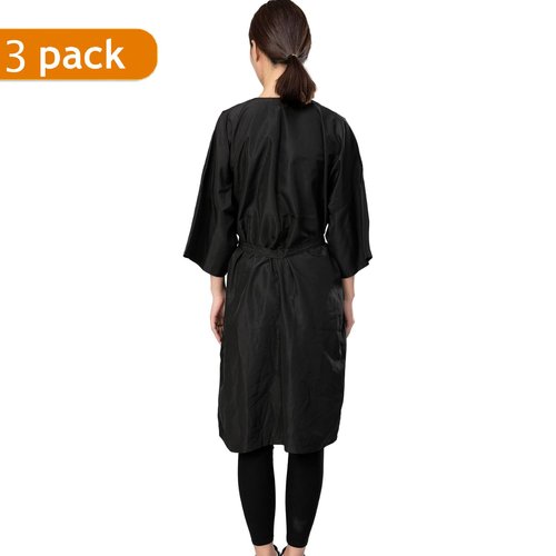 PERFEHAIR Salon Robes for Clients, Pack of 3, Hair Color Cape Kimono Gown Style, Grooming Smocks for Women & Men, 5 Snaps Closures