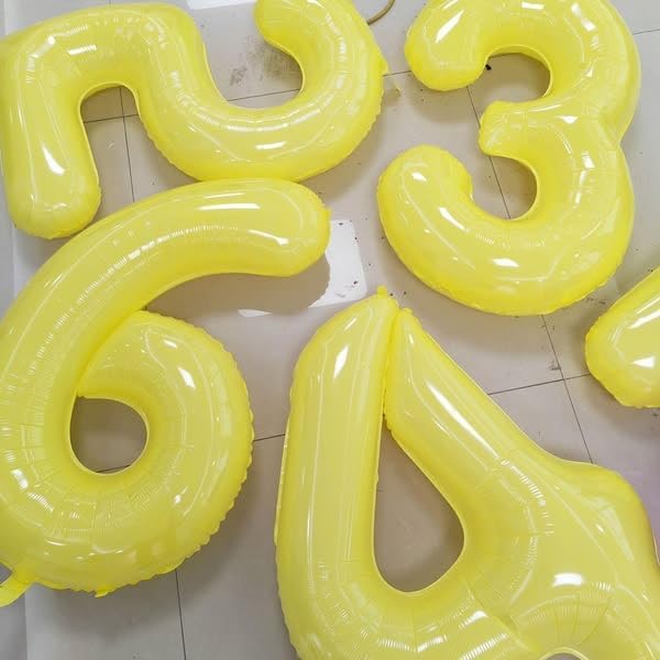 Yellow Number 4 Balloon 40 Inch, 4 Balloon Number, 4th Birthday Decorations, Yellow Party Supplies for Boys Girls