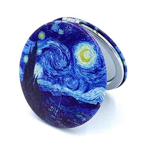 Compact Mirror Purse Makeup Mirror Small Travel Mirror Pocket Mirror Lipstick Mirror Starry Night Van Gogh Cute Mini Mirror Art Artistic Gifts for Women