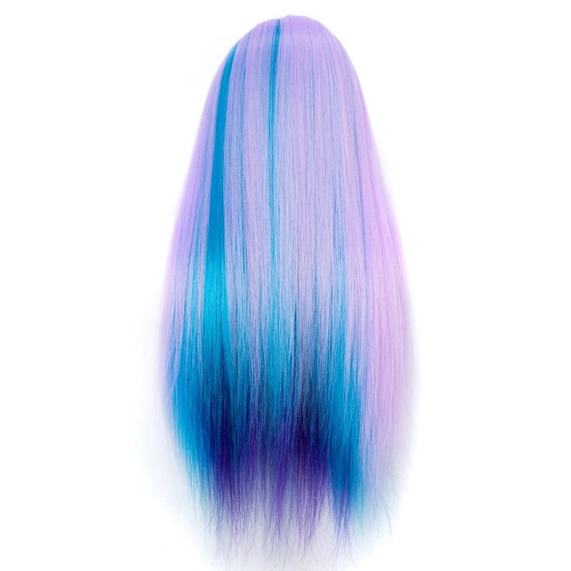 Mannequin Head with Hair 26" mannequin doll head styling manikin head Cosmetology Doll Head Multicolored Synthetic Fiber Hair（Table Clamp Stand Included)(Cherry Blossom four colors)